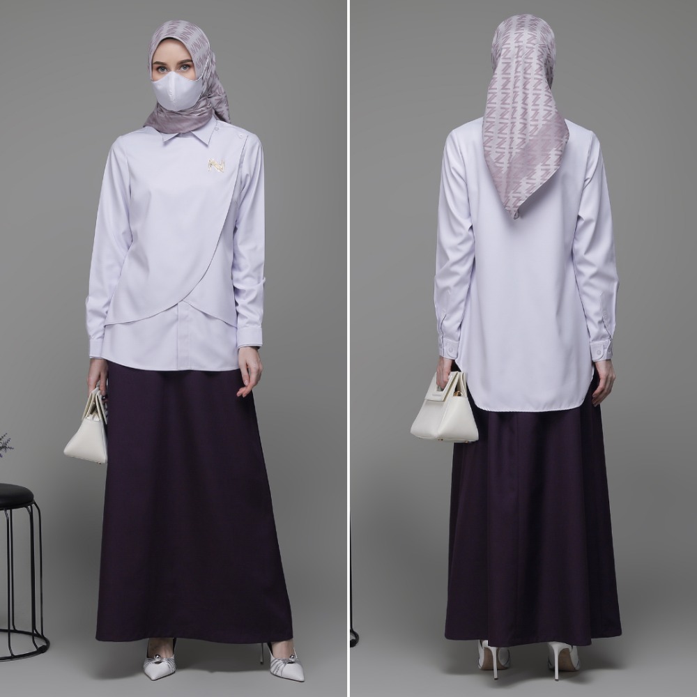 Hijab, Kemeja, Rok, dan Brooch Dijual Terpisah
