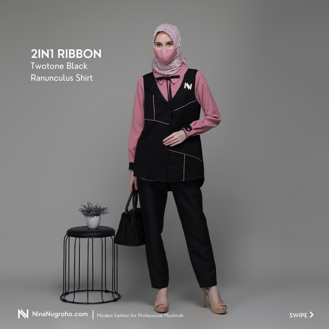 Hijab, Kemeja, Celana, dan Brooch Dijual Terpisah