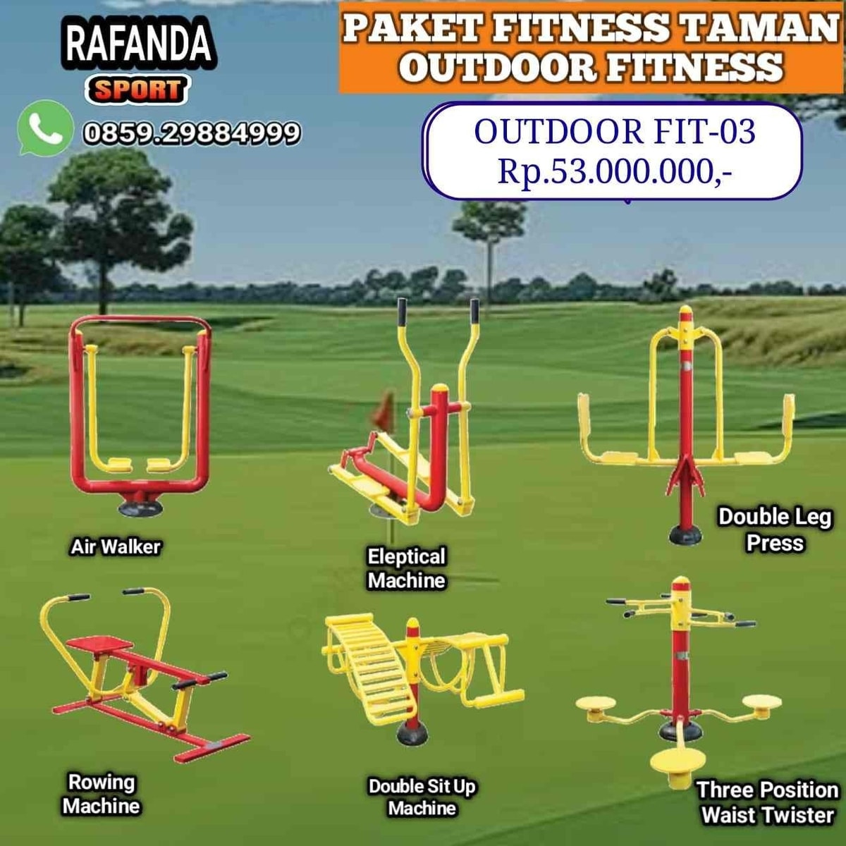 Paket Alat Fitness Taman - Alat Fitness Outdoor - 03