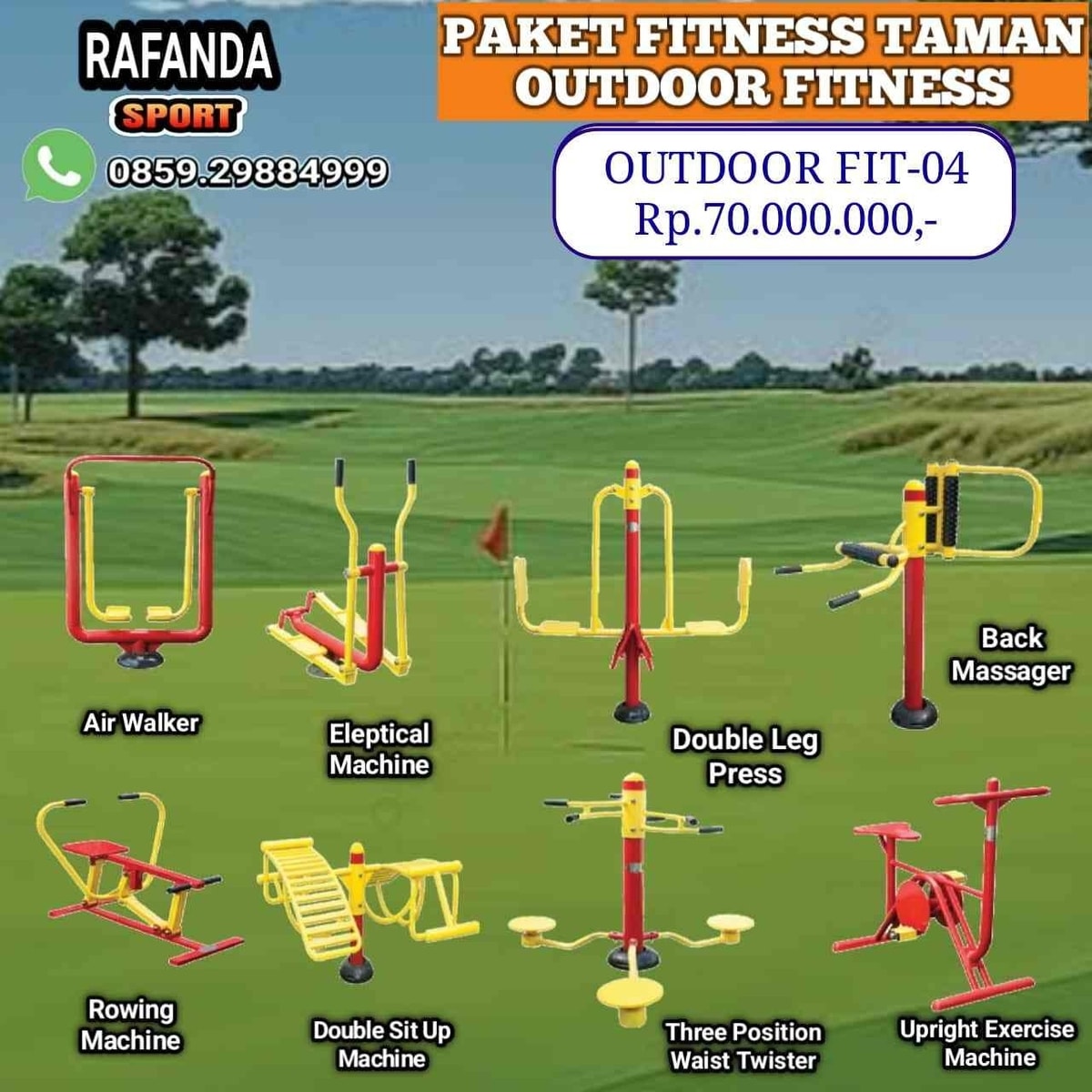 Paket Alat Fitness Taman - Outdoor Fitness - 04