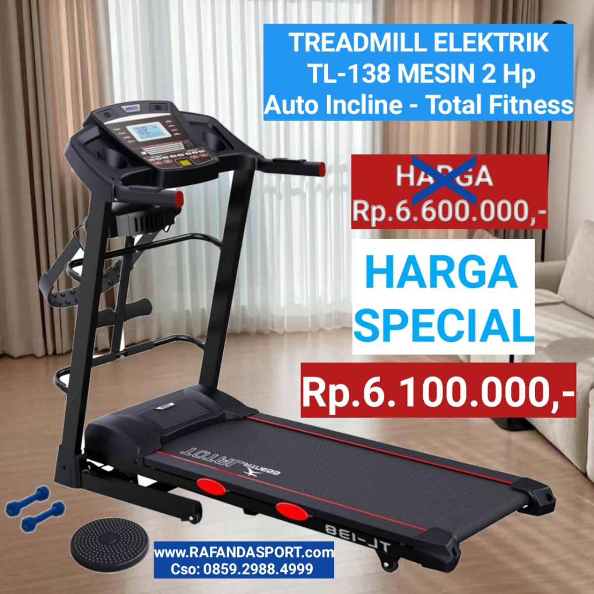 Treadmill Elektrik 3 Fungsi Automatis Incline Paling Laris Di Awal Th.2021