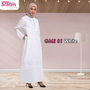 Gamis Putih 01 Busana Arafah