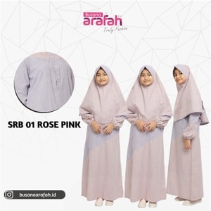 Gamis Anak Sarimbit GA SRB 01 Rose Pink Busana Arafah