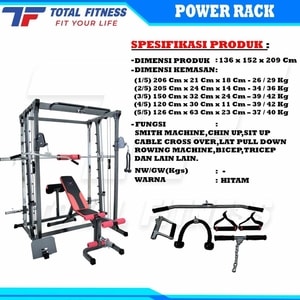 "spesifikasi alat gym power rack tl022"