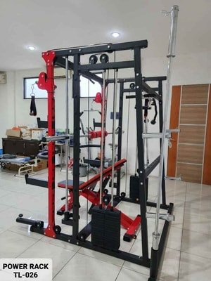 "peralatan gym fitness power rack"