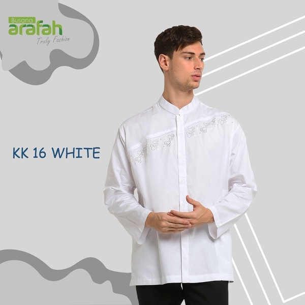 Baju Koko Couple KK 16 White