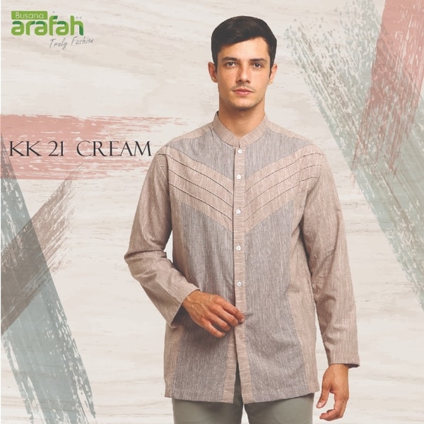 Baju Koko Couple KK 21 Cream